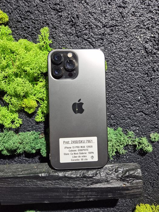 iPhone 13 Pro Max 128gb Graphite Neverlocked Bat 100%/Fact+Garantie