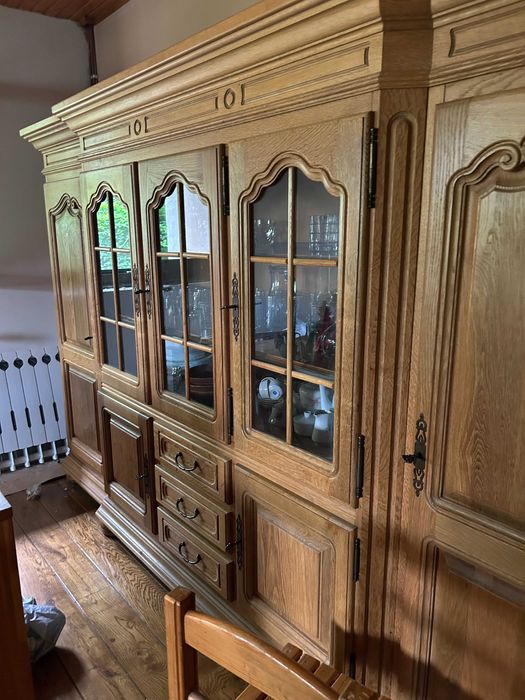 Dulap/vitrină lemn masiv stejar