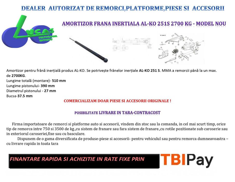 Amortizor Dispozitiv Frana Al-Ko 2700
