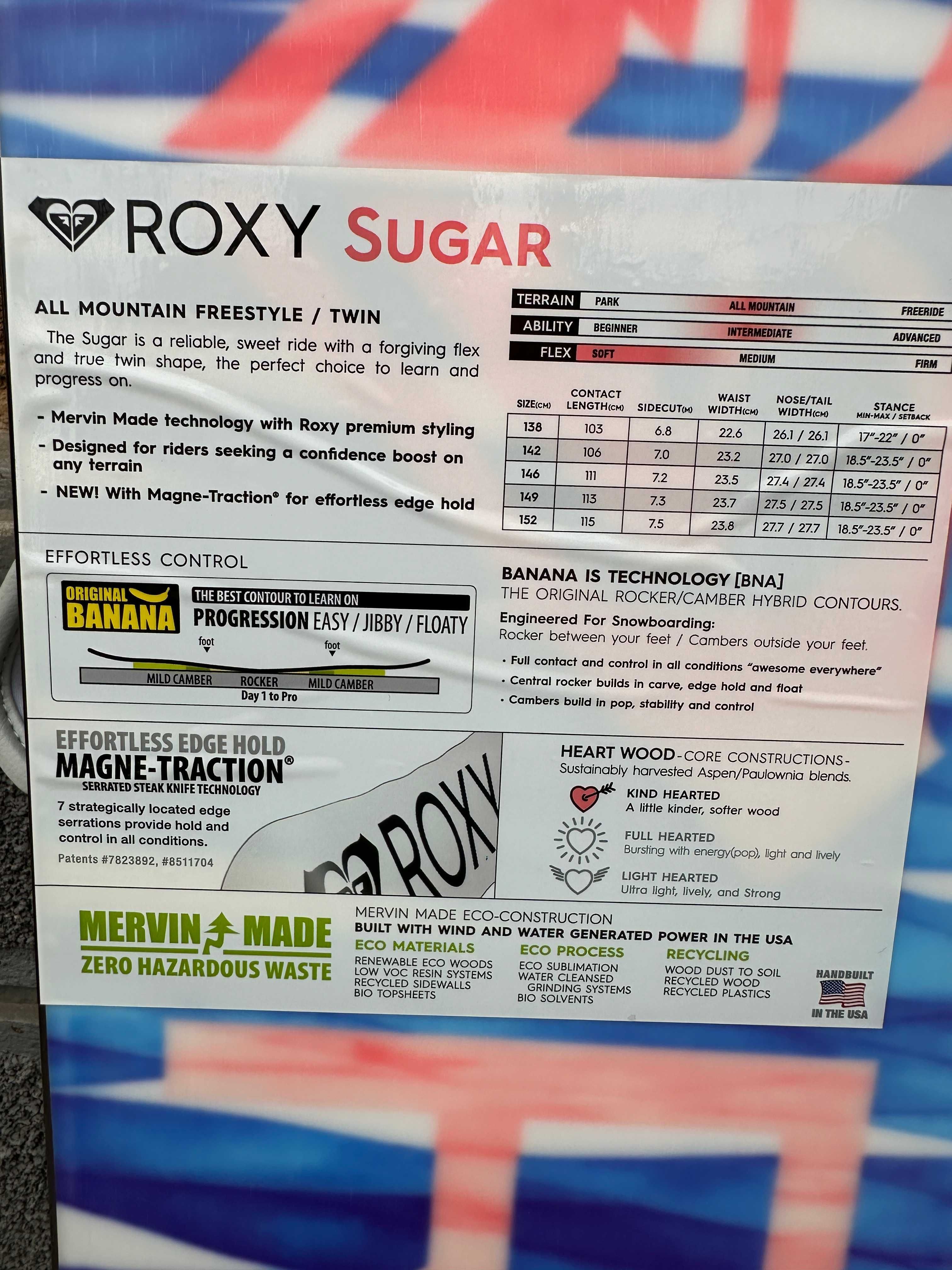placa noua snowboard roxy sugar L146cm