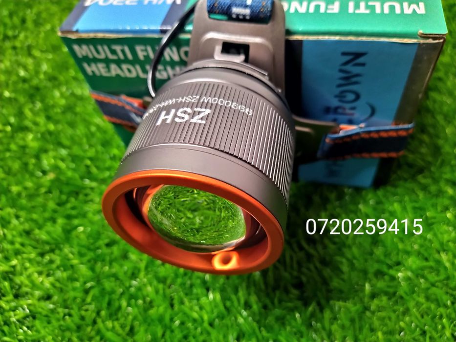 Lanterna Frontala cu led tip laser M80 de putere mare 3 km, model 2025