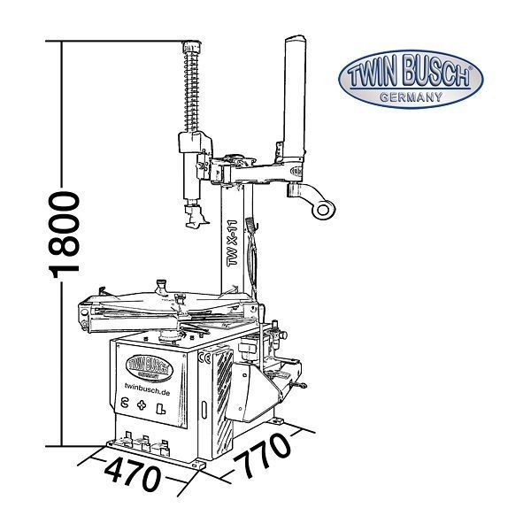 Демонтаж монтаж машина за гуми до 24″ TWIN BUSCH GERMANY