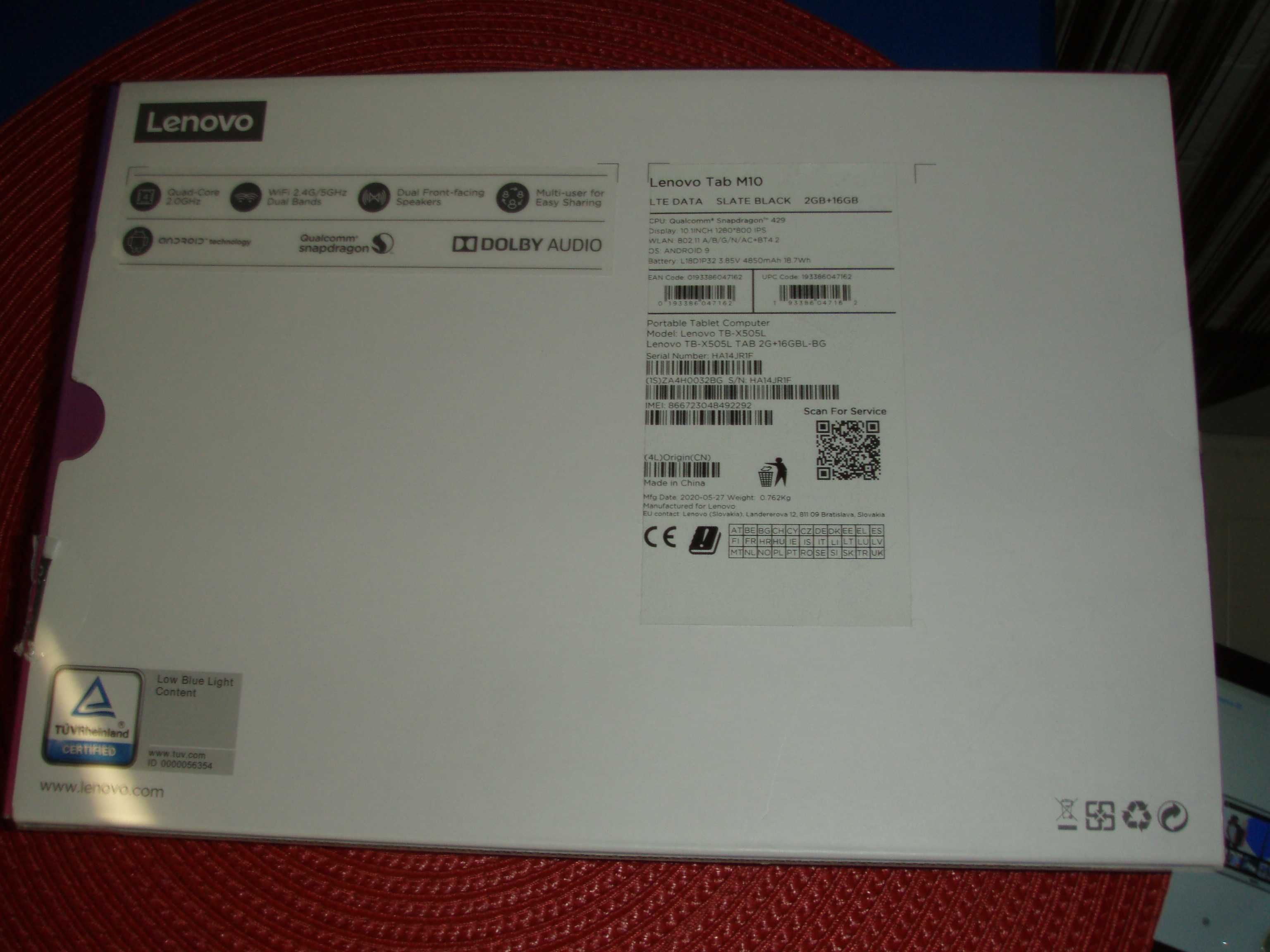 Tableta  LENOVO TAB M10 TBX505L