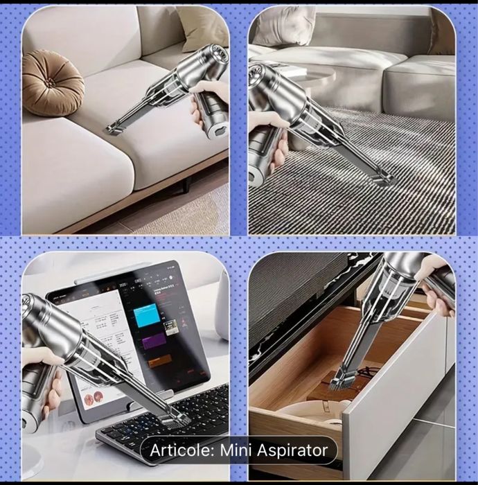 Aspirator auto vacuum  Wireless pe baterie 2 in 1 pompa saltea