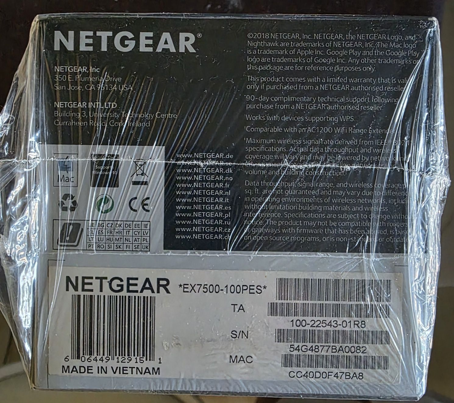 Нов Netgear Nighthawk X4S EX7500 Tri-Band WiFi Mesh Extender