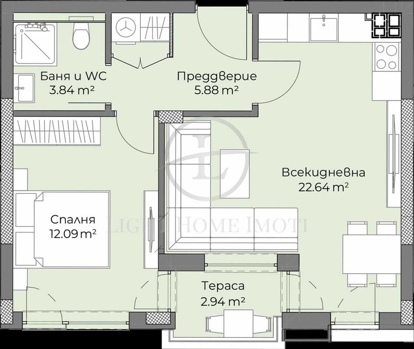 Продава се Двустаен апартамент в Пловдив, Христо Смирненски - 67 кв.м за 1202 €/кв.м - Снимка #3