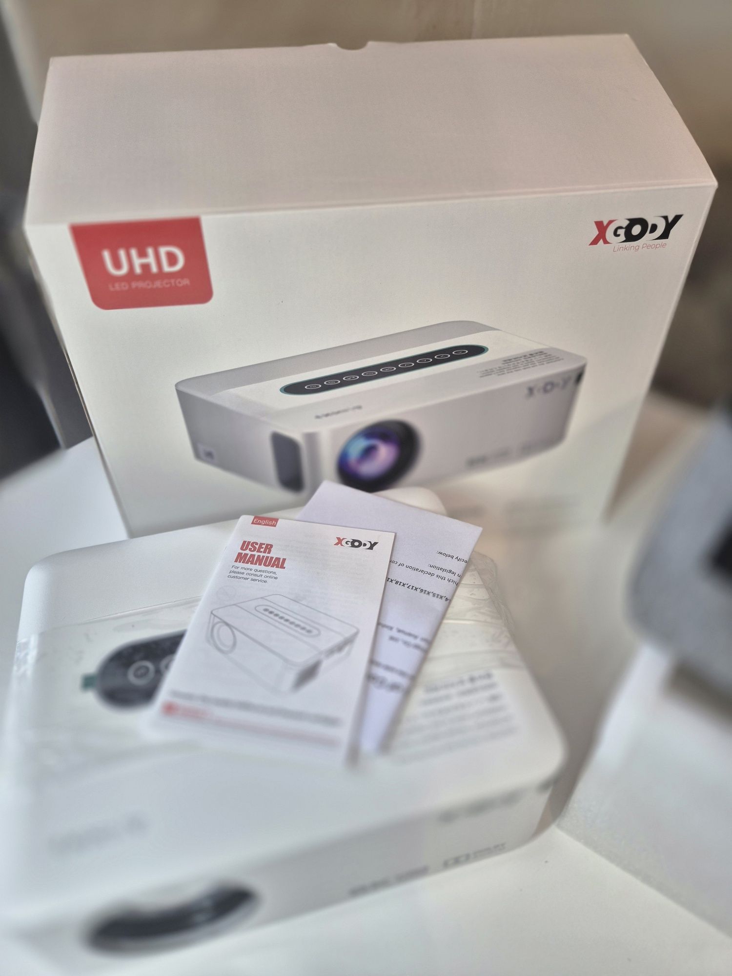 Smart 8K Android WiFi 5GВисок клас  проектор Native 1080P