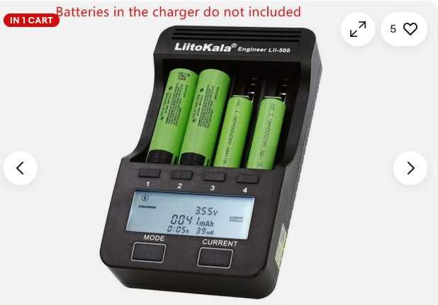 Tester LII-500 pt.acumulatori 18650 Li-on 3.7V bat.trotinete electrice