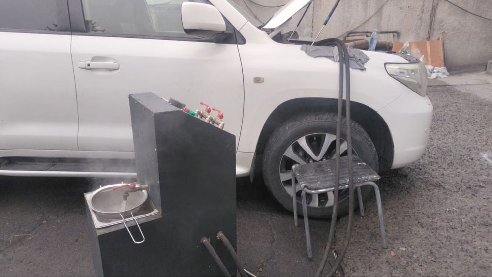 Промывка радиатора печки.