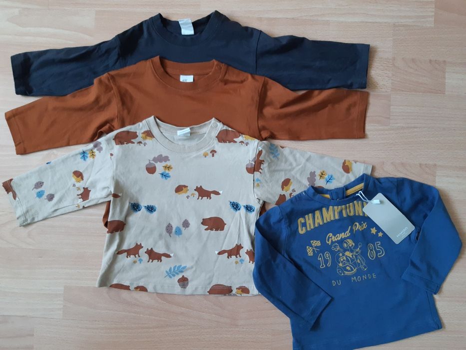 Лот блузки, пижама и боди, размер 9-12 м
