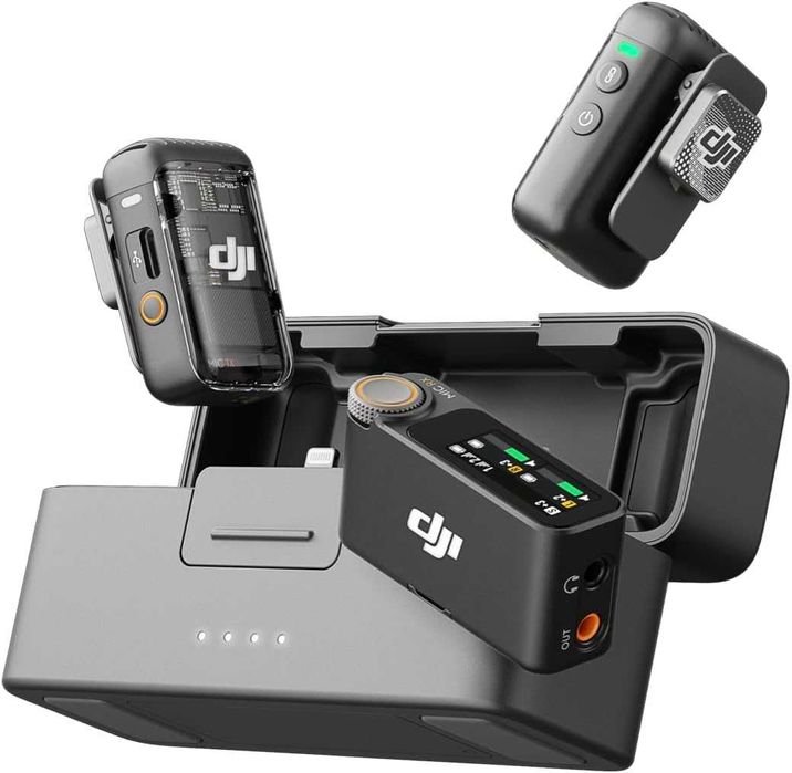 Kit microfon wireless 2 DJI (2TX+1RX),negru,sigilat