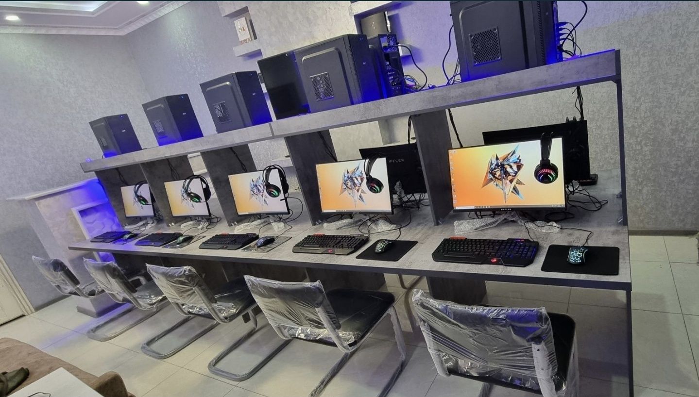 Game Club uchun 10ta igravoy Kompyuterlar stol stullari bn tayyor