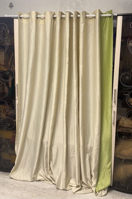 Портьеры на люверсах 2 шт, высота 2,74 м