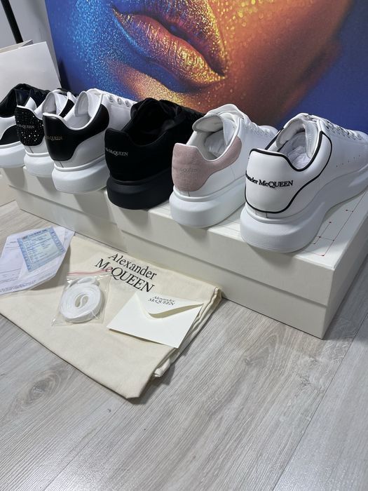Adidasi Alexander McQueen piele naturala 100% Full Box colectie noua