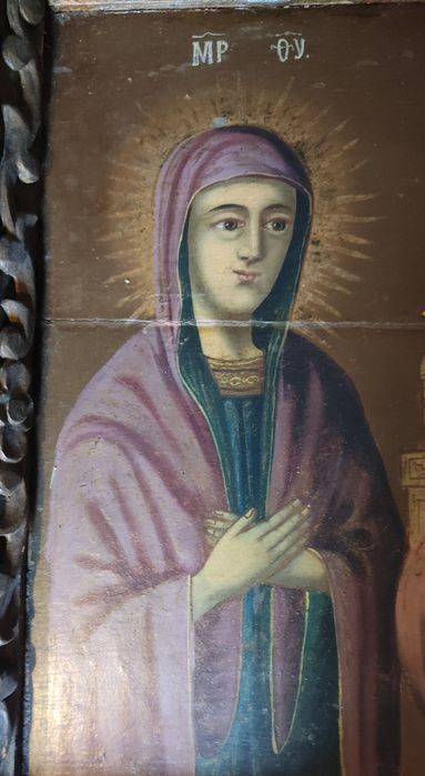 Icoana veche Deisis datata 1825