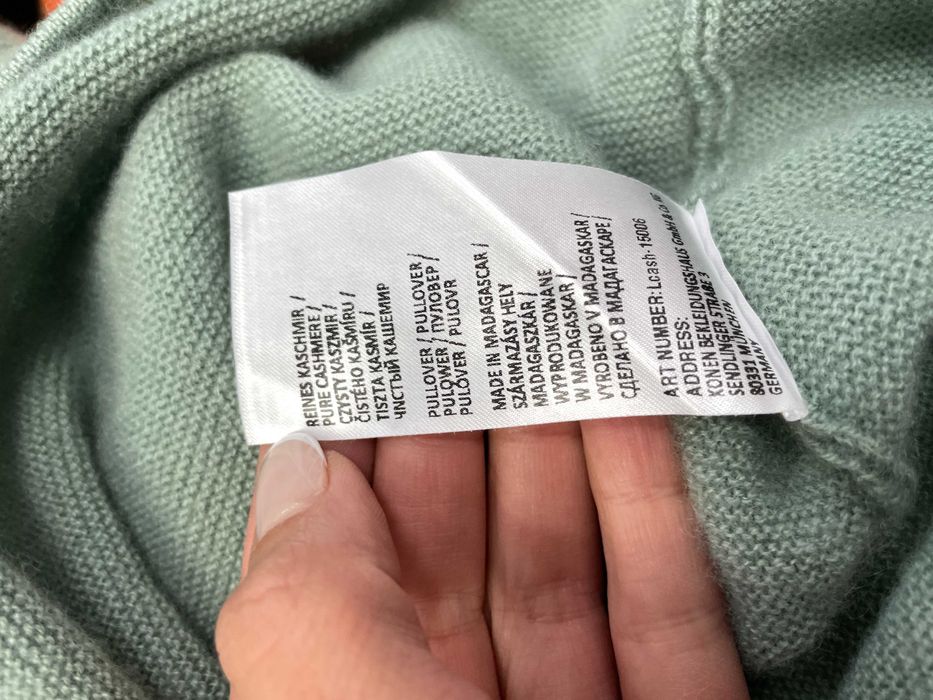 CASHMERE by DONNA LANE размер L дамски кашмирен пуловер 100% КАШМИР