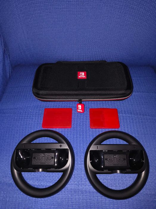 Nintendo Switch OLED la cutie modat card 256GB cu jocuri + bonus