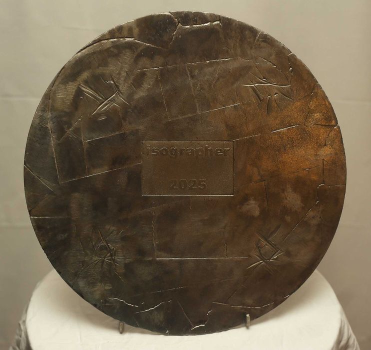 Tablou (arta nostalgica) din metal masiv 20 Lei RPR 1951