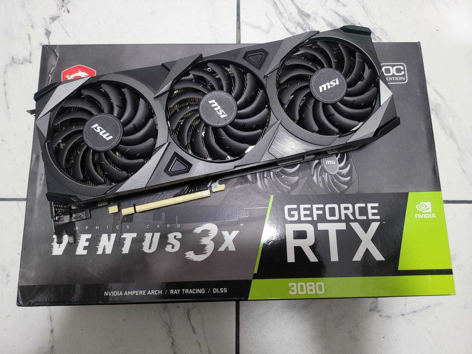 3080 MSI LHR Nvidia Geforce RTX 10GB GDDR6 Ventus 3x