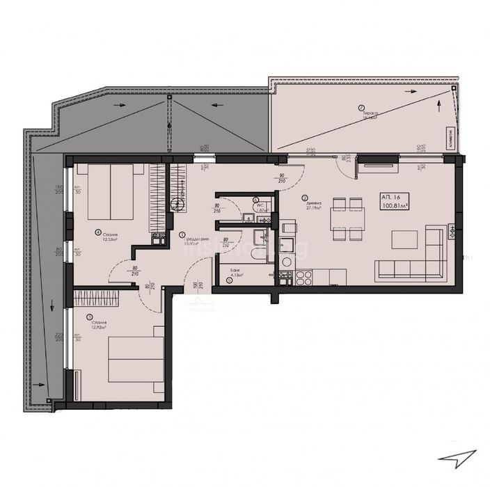 Продава тристаен, €249900, 122кв.м. в Малинова долина