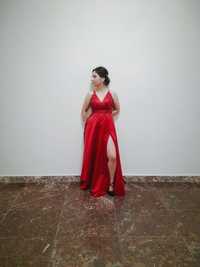 Червена официална рокля, рокля за бал