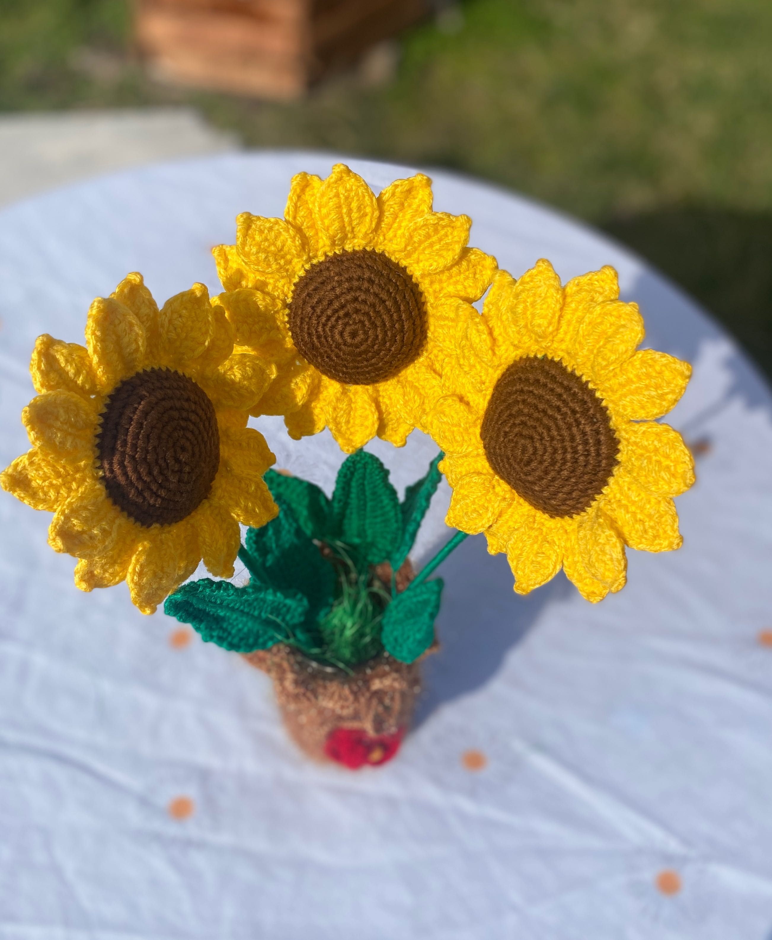 Неувяхващ букет цветя "Слънчогледи"