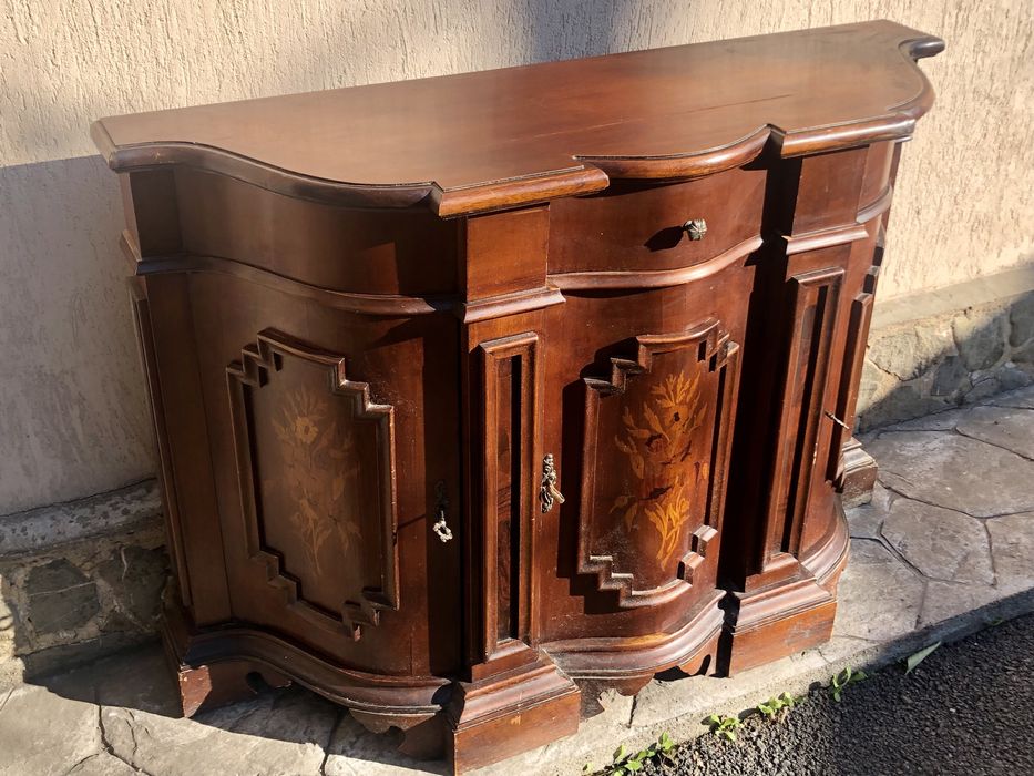 Comoda lemn masiv sculptat vintage retro servanta