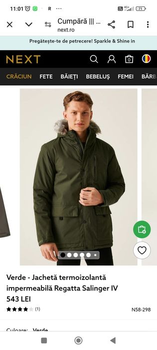 Geaca Regatta Great Outdoors Isotex 5000 bărbat parka groasa lunga iar