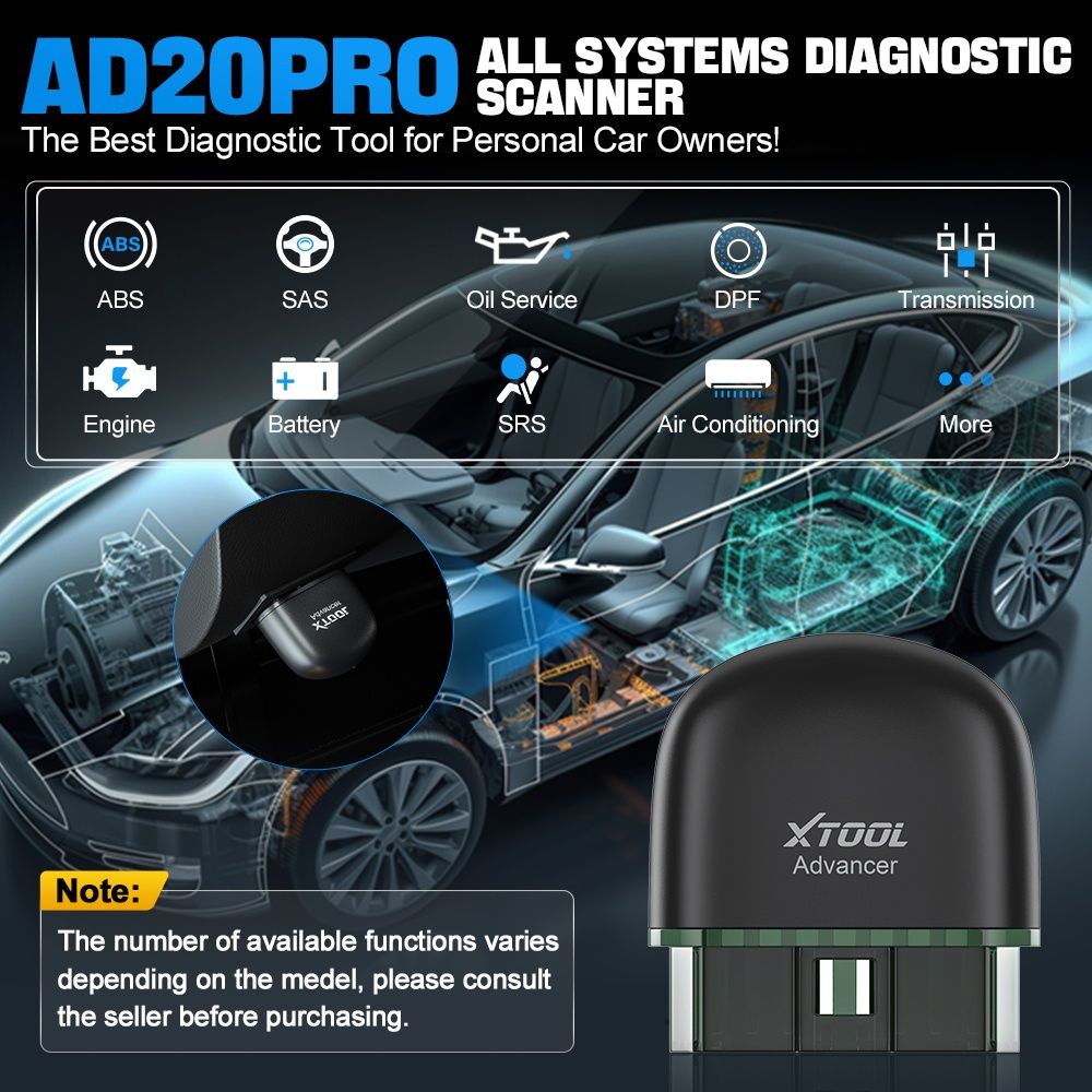 Interfata tester diagnoza  XTOOL AD20PRO advancer Android/IOS 2024