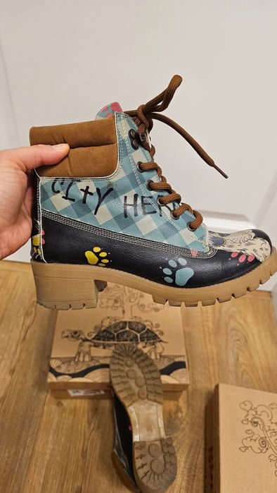 Ghete Goby piele, 36, adorabile, cu caine