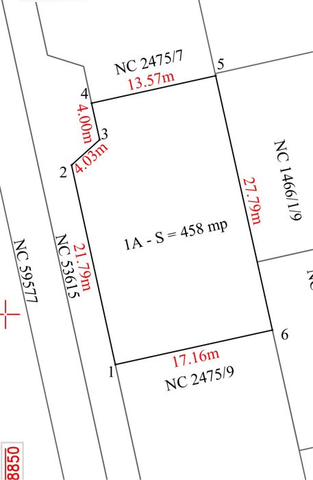 Balotesti - teren intravilan - str. Privighetorilor - 556 mp