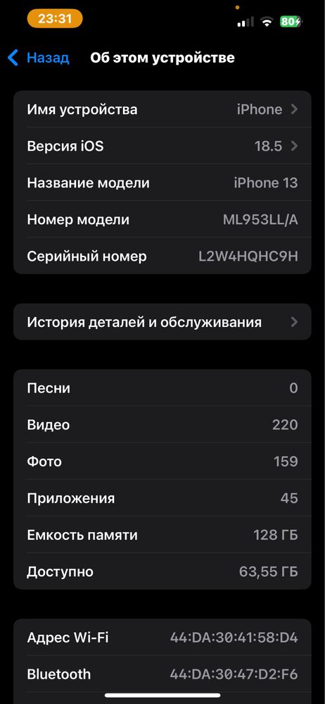 Iphone 13 Oq radnoy xamma joyi karopka yuq