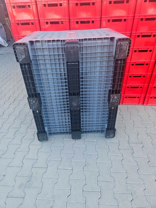 Boxpalet plastic 100x120/3 traverse/transport gratuit 860 ron