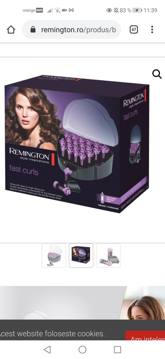 Bigudiuri electrice Remington fast curls