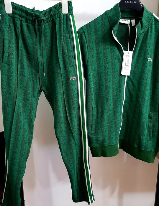 Trening bumbac Lacoste -verde-negru-made in France