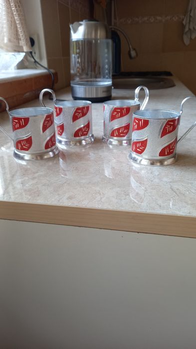 Подстаканники алюминевые советские.
