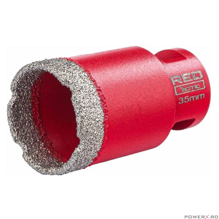 Set carote diamantate, 6-68 mm, HEX, M14, 9 piese, Red Technic