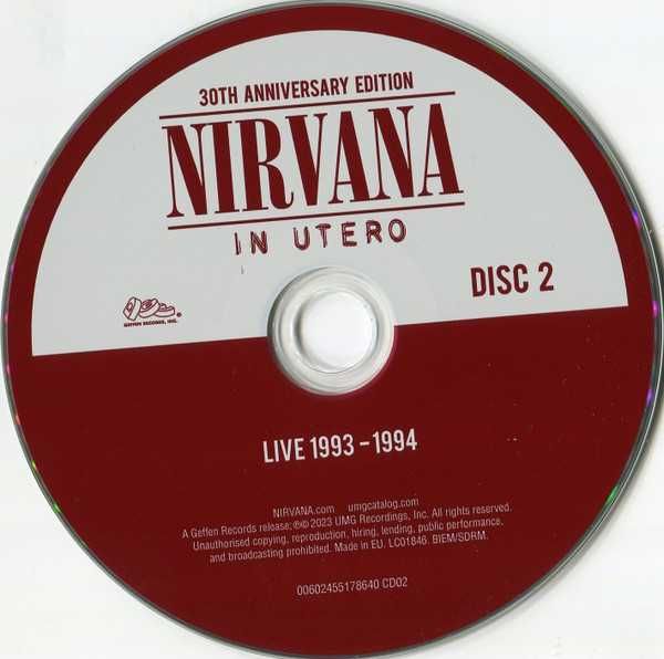 2xCD Nirvana - In Utero (1993) Deluxe Edition, 30th Anniversary