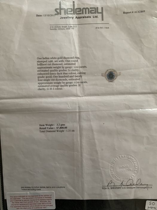 Inel cu diamante cu certificat