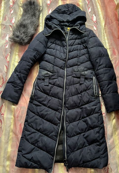 Синяя, зимняя куртка