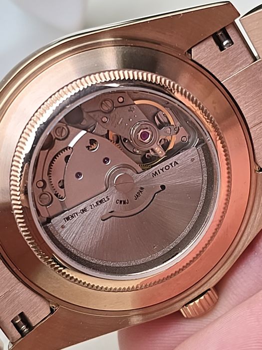 Ceas Seiko Mod "President" Day-Date - Rose Gold - Cadran Chocolate - A