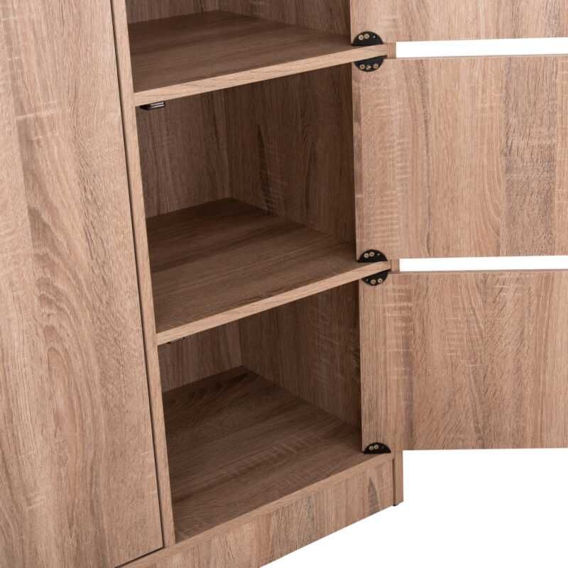 Шкаф, MATIN, Сонома, Бял, Пдч, 117х39.5х99см.