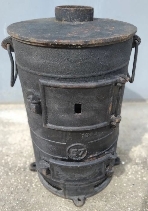 Советская печь буржуйка ПОВ-57 в полном комплекте с дымоход