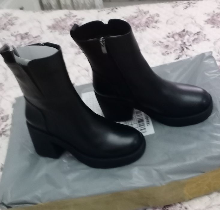 Зимние сапоги, натуральная кожа