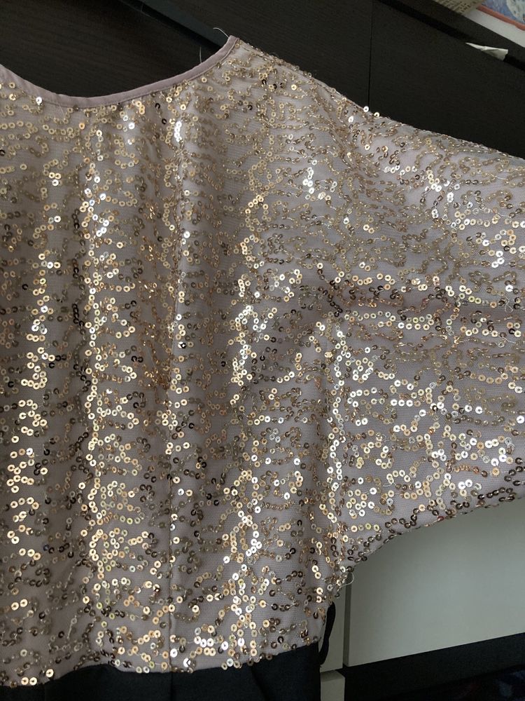 Гащеризон asos / Little Mistress kimono sleeve sequin top