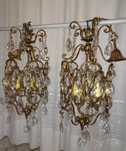 Set: 2 candelabre identice cu 2 aplice de perete