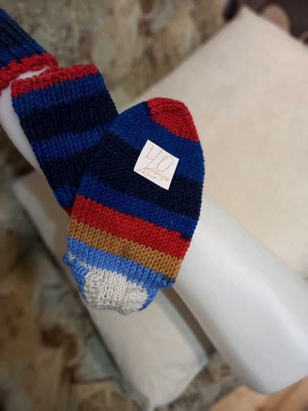 мъжки ръчно плетени чорапи 40% вълна