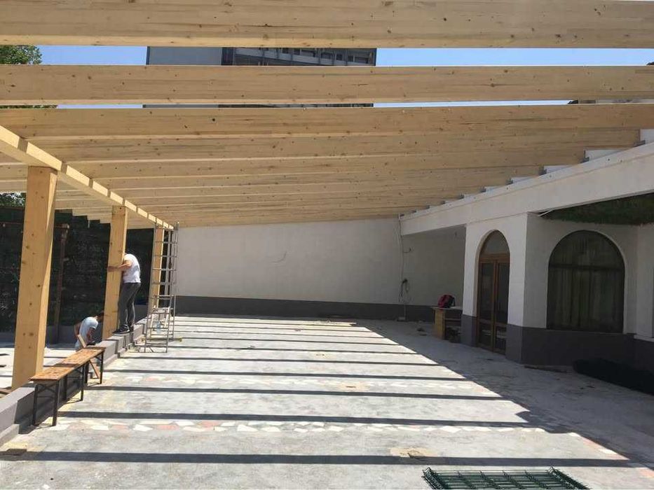 Pergole,podele,scari din lemn.