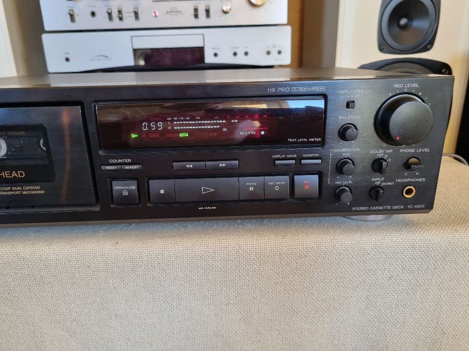 Deck Sony TC-K 670. 3 Head, Dolby B,C, HX Pro, Dual Capstan. Impecabil