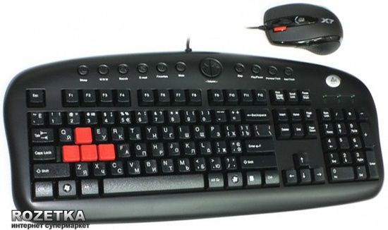 Игровая клавиатура + мышь A4-Tech KX-2810BK   "X7" новый! ОПТОМ